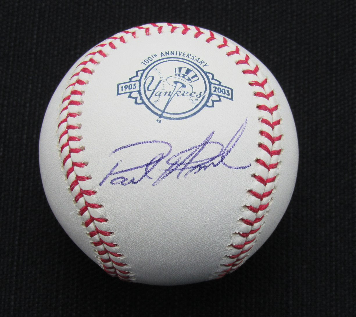 Paul Assenmacher Signed/Auto Yankees 100th OML Baseball JSA 186744