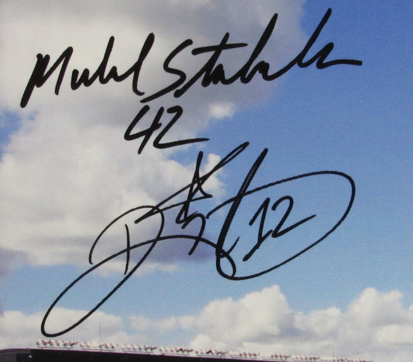 Notre Dame Stadium Multi-Signed 27x21 Canvas Print Framed JSA 145500