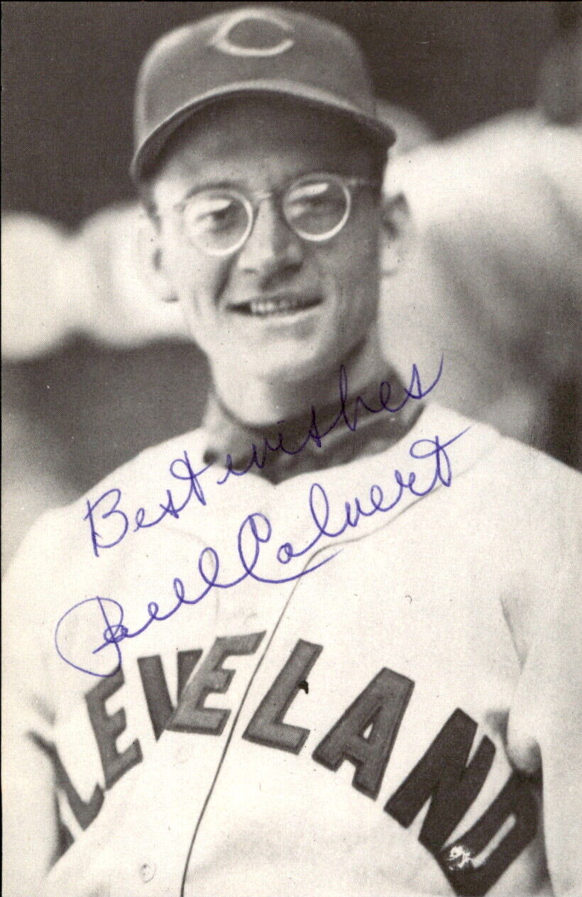 Paul Calvert Indians d. 1999 Signed/Autographed 3x5 Photo 178107