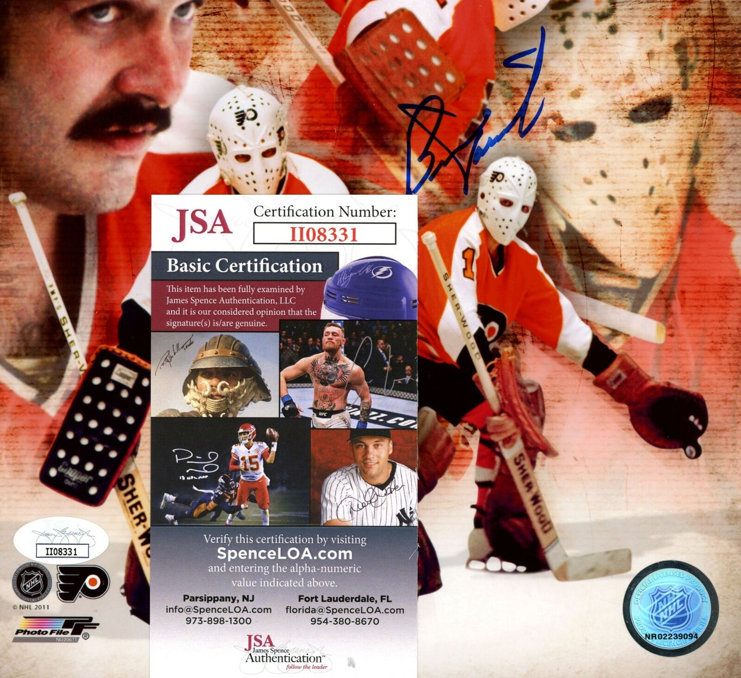 Bernie Parent Philadelphia Flyers Signed/Autographed 8x10 Photo JSA 153880
