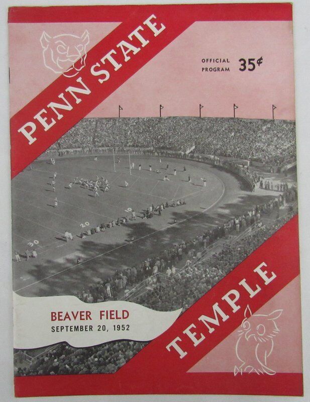 1952 Penn State Nittany Lions vs. Temple College Football Program 137628
