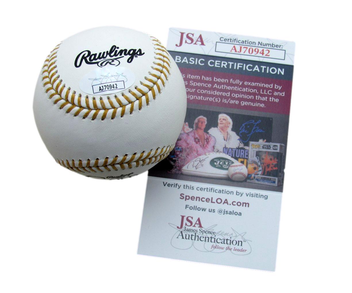 Roberto Alomar Autographed/Inscr Gold Glove Award Baseball Blue Jays JSA 187616
