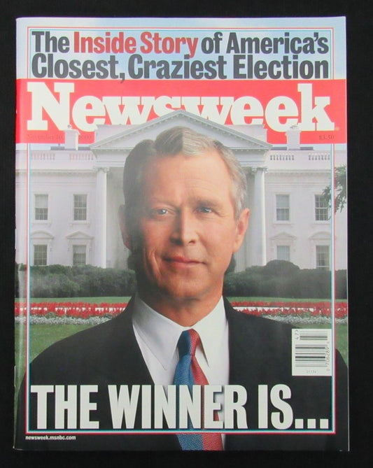 November 20, 2000 Newsweek Magazine Newstand NO LABEL Gore/Bush 187394