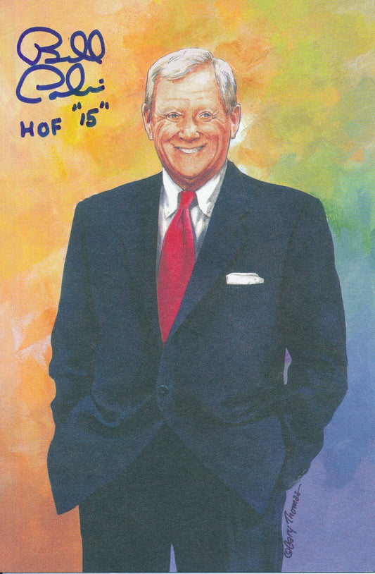 Bill Polian Colts Signed/Inscr 2015 GLAC/Goal Line Art Postcard PSA/DNA 186322