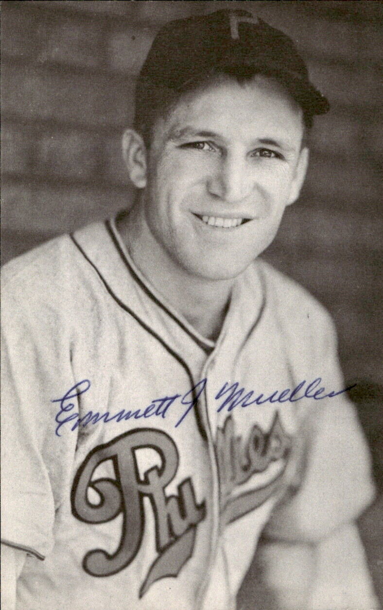 Heinie Mueller Phillies d. 1986 Signed/Autographed 3x5 Photo 178660