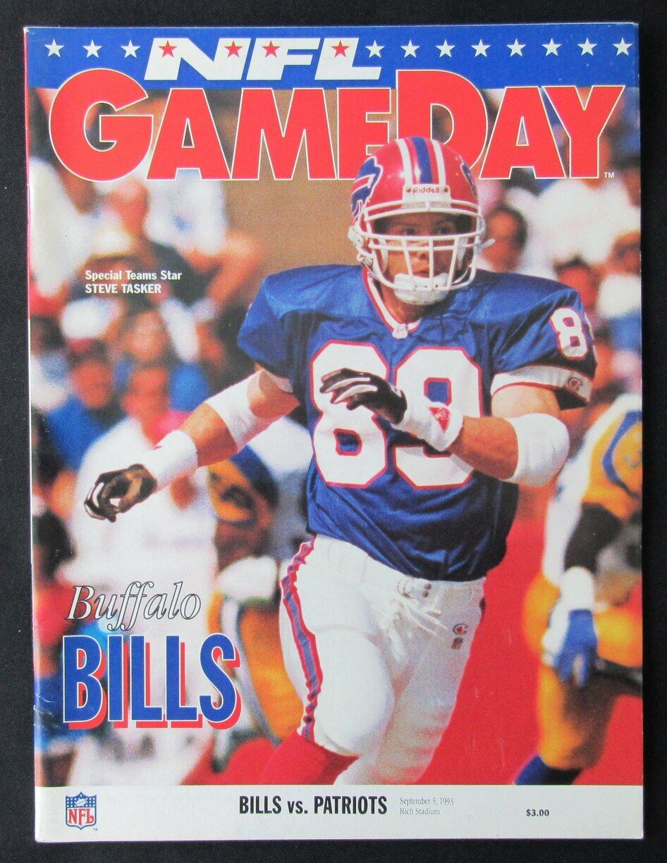 1993 Buffalo Bills vs. New England Patriots Program Steve Tasker 09/05