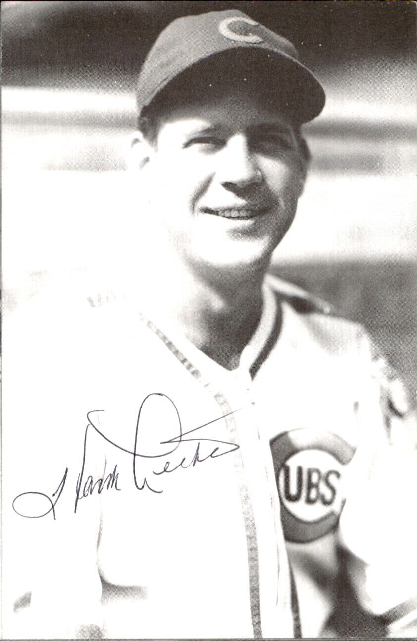 Hank Leiber Chicago Cubs d. 1993 Signed/Auto 3x5 Photo 178554