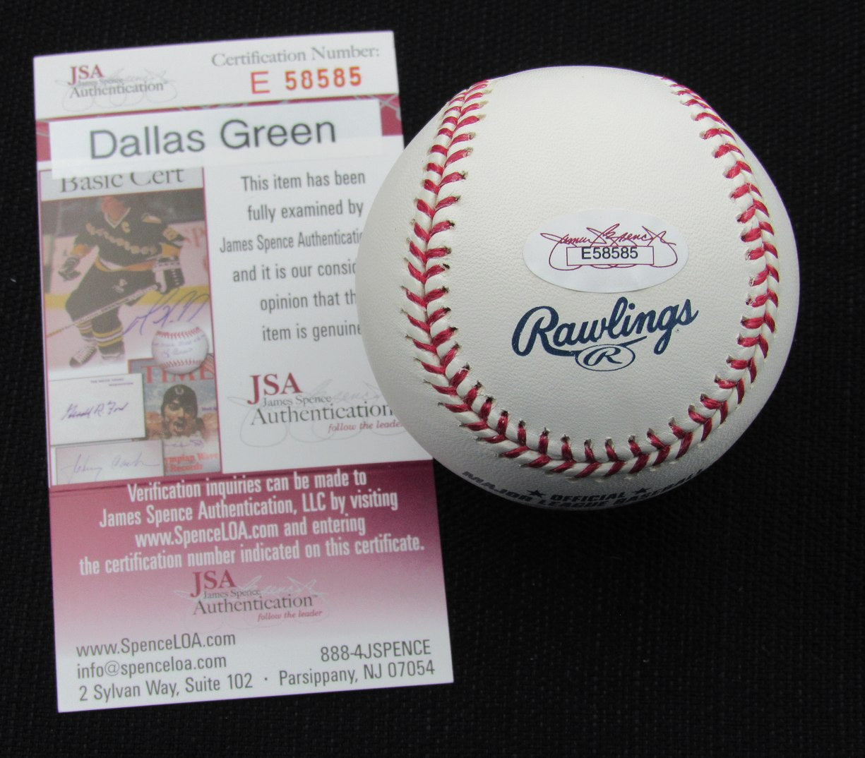 Dallas Green Signed/Auto Yankees 100th OML Baseball JSA 186667
