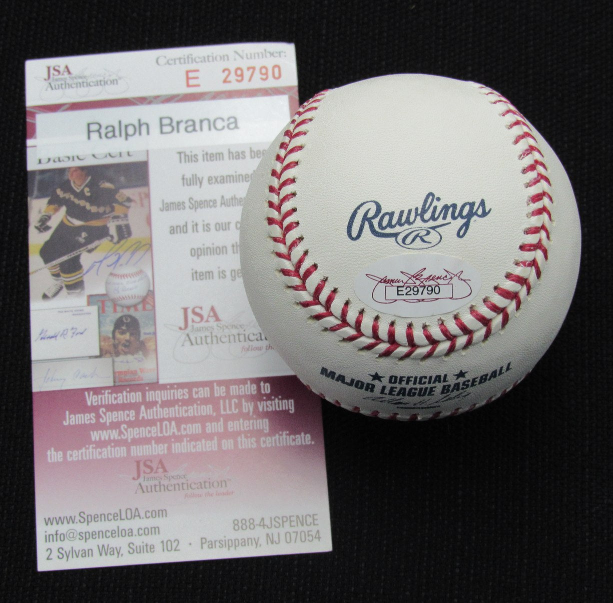 Ralph Branca Signed/Auto Yankees 100th OML Baseball JSA 186936