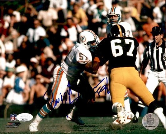 Dwight Stephenson Miami Dolphins HOF Signed/Inscribed 8x10 Photo JSA 161812