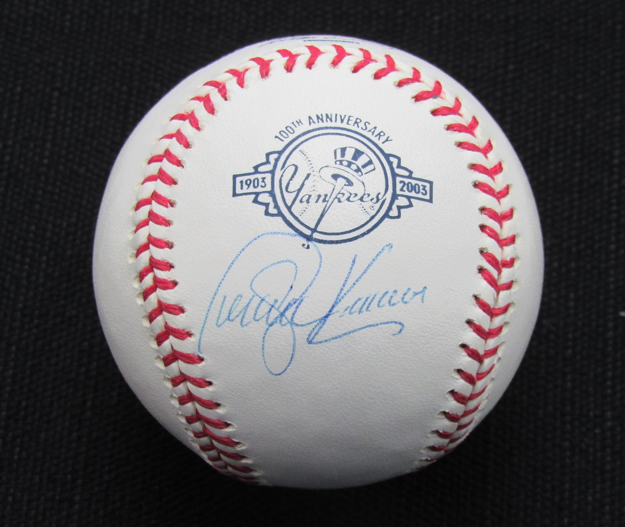 Steve Karsay Signed/Auto Yankees 100th OML Baseball MAB 187044
