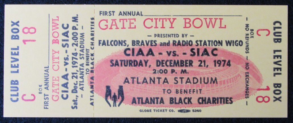 1974 Gate City Bowl Norfolk State Spartans vs. Tuskegee Tigers 12/21/74