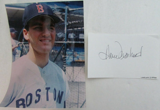 Dave Morehead 1967 Boston Red Sox Signed 3x5 Index Card with 5x7  Photo 158527
