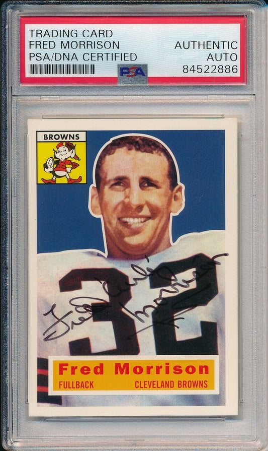 Fred Morrison Browns Signed/Auto 1994 TOPPS Archives Card #81 PSA/DNA 166239