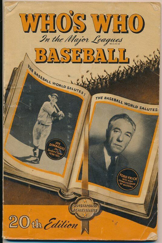 1952 Who's Who in the Major Leagues Baseball Booklet - 20th Edition 142055