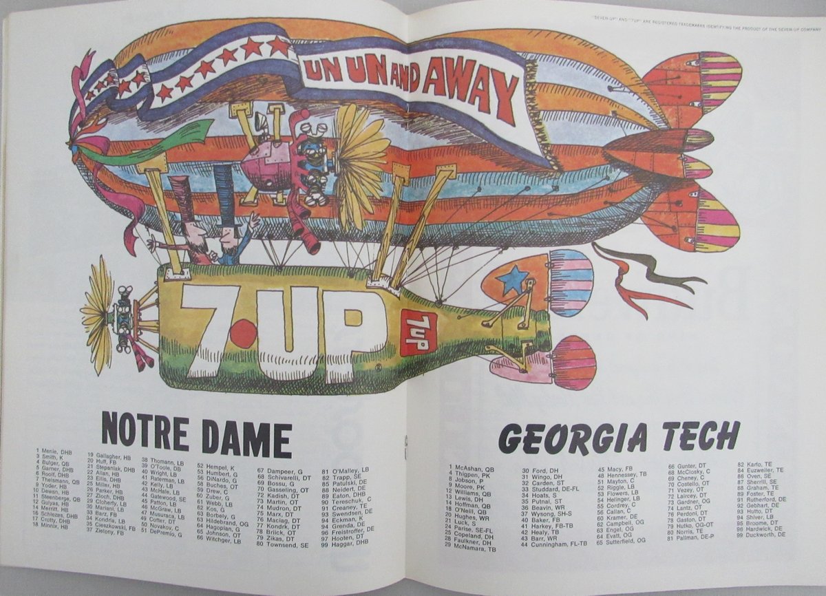 November 14, 1970 Georgia Tech vs. Notre Dame College Football Program