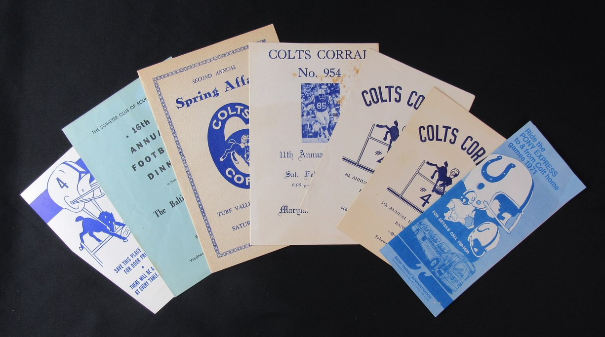Don Shula HOF Signed/Inscr 1969 Colts Banquet Program w/ 4 Other Programs 189972