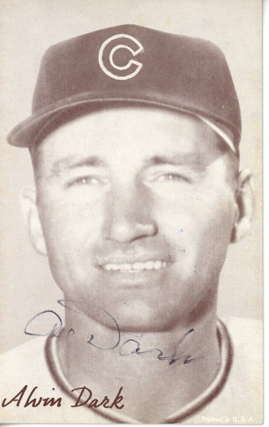 Al Dark Chicago Cubs Signed/Autographed 1947-1966 Exhibit Postcard 166975