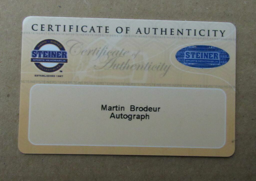 Martin Brodeu Devils Signed/Autographed 16x20 Photo Framed Steiner 141832