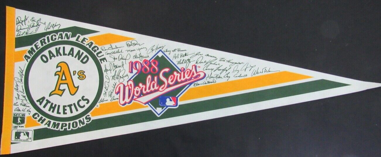 Oakland A's 1988 American League Champions/World Series 12"X30" Pennant 157949
