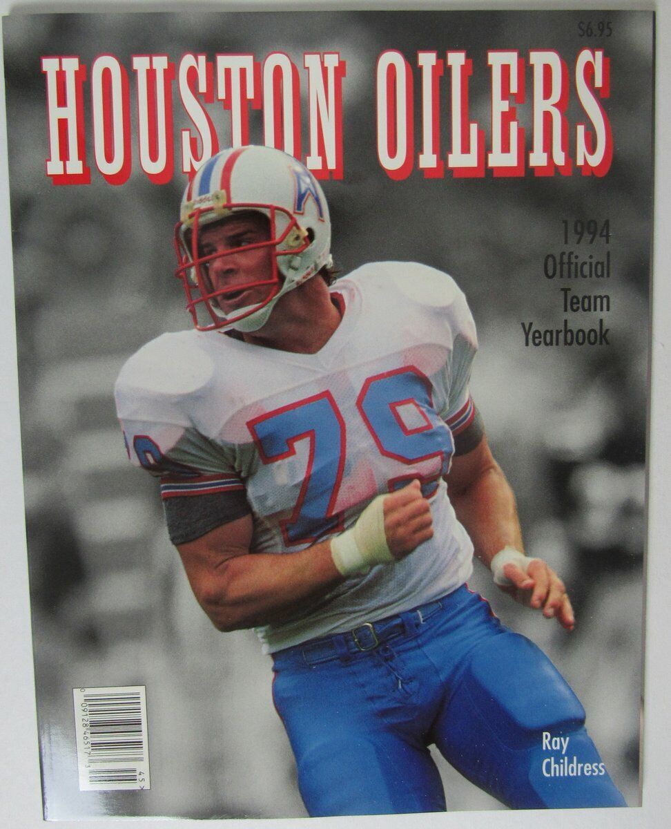 1994 Houston Oilers NFL Football Official Team Yearbook 146129