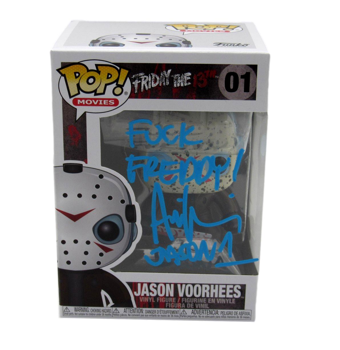 Ari Lehman Signed/Insc Funko Pop! #01 "Friday the 13th" Signed Blue JSA 190719