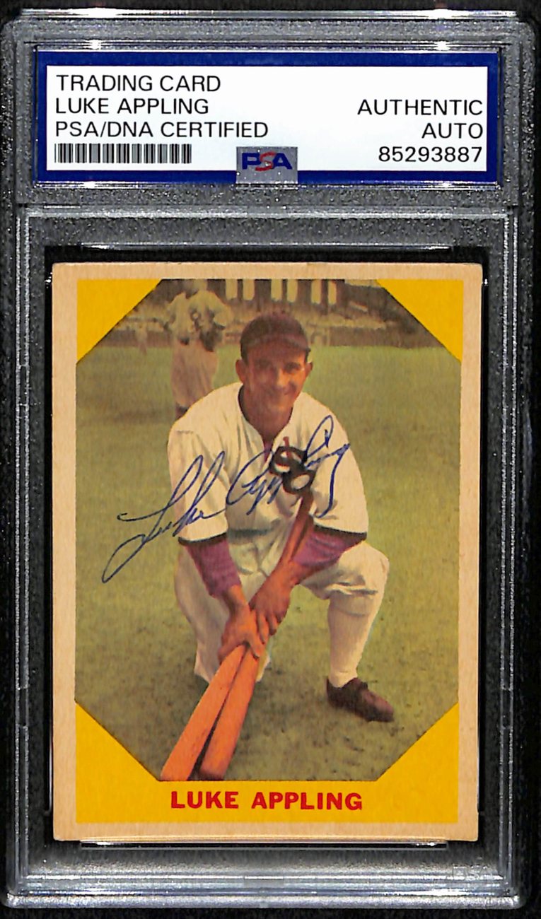 Luke Appling HOF Signed/Autographed 1960 Fleer Card #27 White Sox PSA/DNA 190893