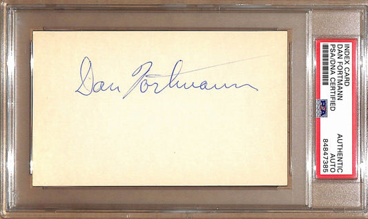 Dan Fortmann HOF Autographed 3x5 Index Card Chicago Bears PSA/DNA 179077