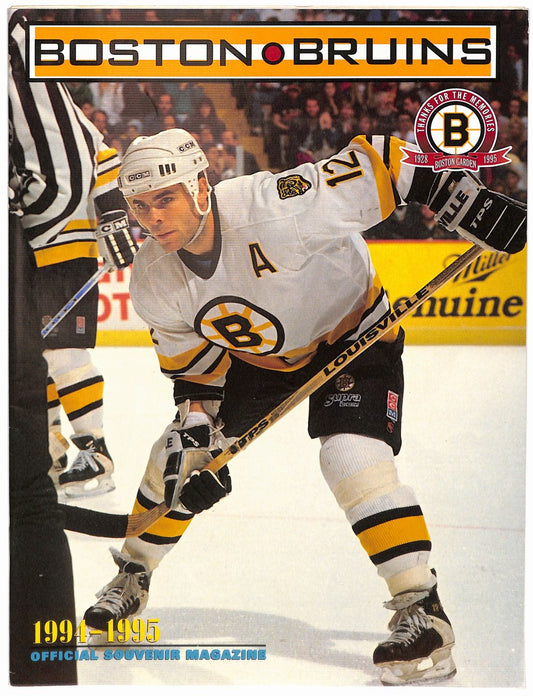 1994-95 Boston Bruins Official Souvenir Magazine Program Adam Oates Cover 182007