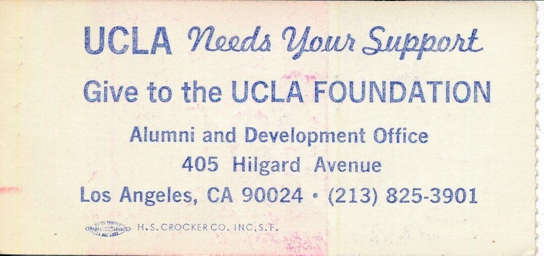 1976 USC Trojans vs. UCLA Football Game Ticket Stub 148547