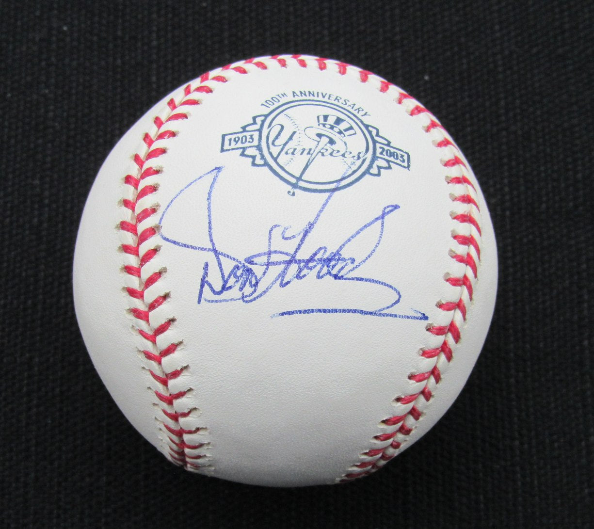 Don Hood Signed/Auto Yankees 100th OML Baseball JAS 186612