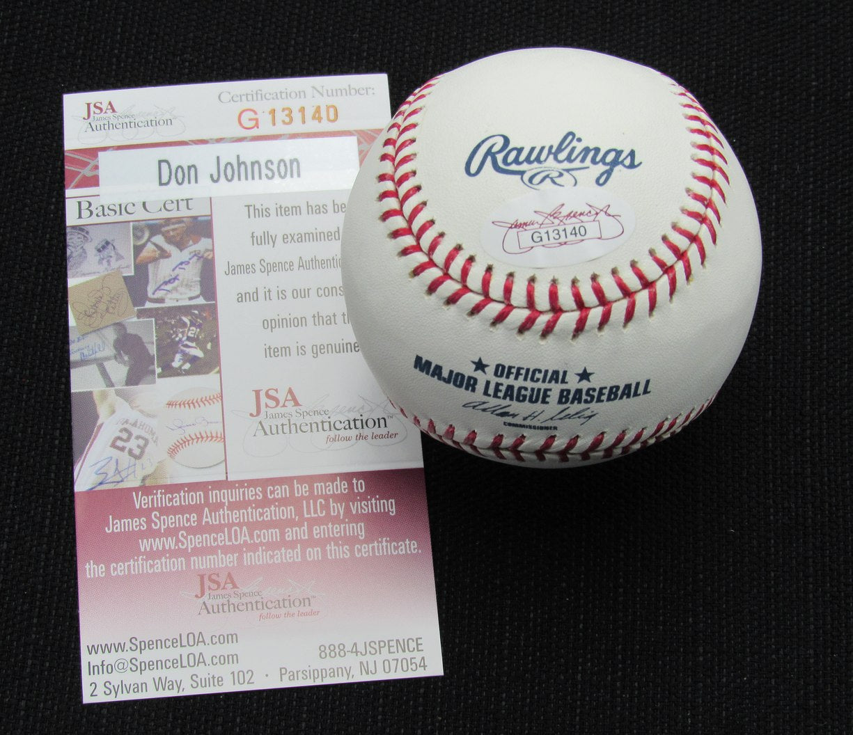 Don Johnson Signed/Auto Yankees 100th OML Baseball JSA 186620