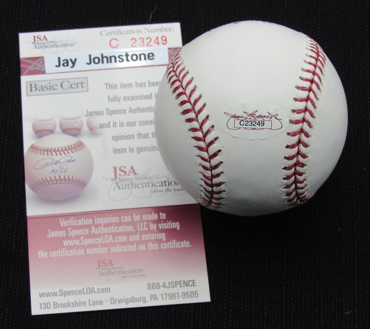Jay Johnstone Signed/Auto Yankees 100th OML Baseball JSA 186686