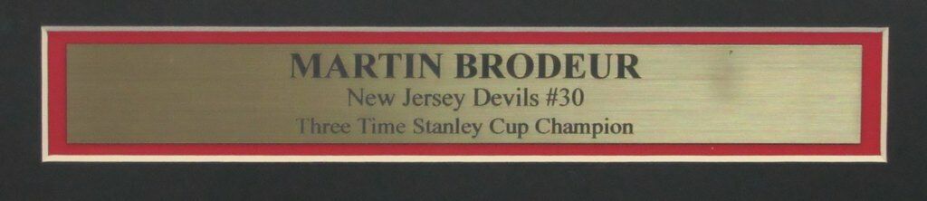 Martin Brodeu Devils Signed/Autographed 16x20 Photo Framed Steiner 141832