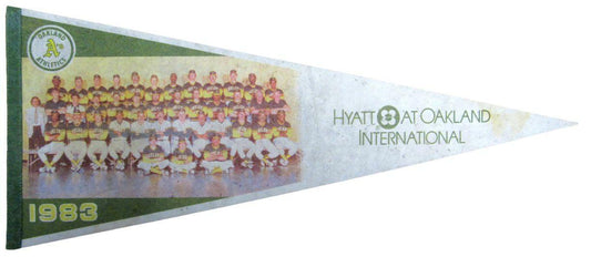 1983 Oakland A's Team Felt Pennant by Hyatt at Oakland 163062