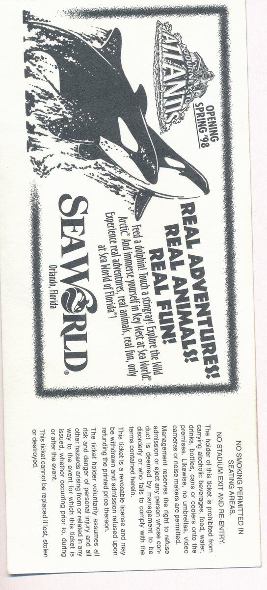 1998 Citrus Bowl Game Ticket Stub Penn State Nittany Lions vs.Florida 137100