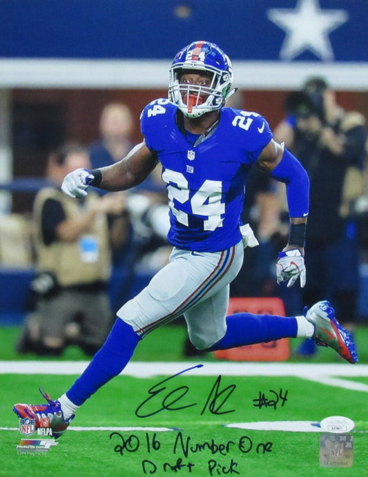 Eli Apple Signed/Inscribed 11x14 Photo New York Giants JSA 186127