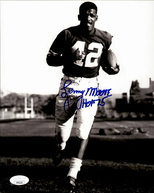 Lenny Moore Baltimore Colts HOF Signed/Autographed  8x10  B/W Photo JSA 161694