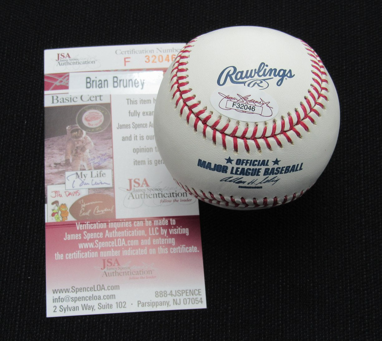 Brian Bruney Signed/Auto Yankees 100th OML Baseball JSA Inscr 186748