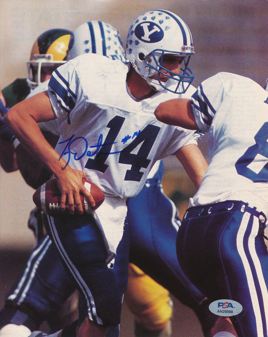 Ty Detmer Signed/Auto 8x10 Magazine Photo BYU 1990 Heisman PSA/DNA 188137
