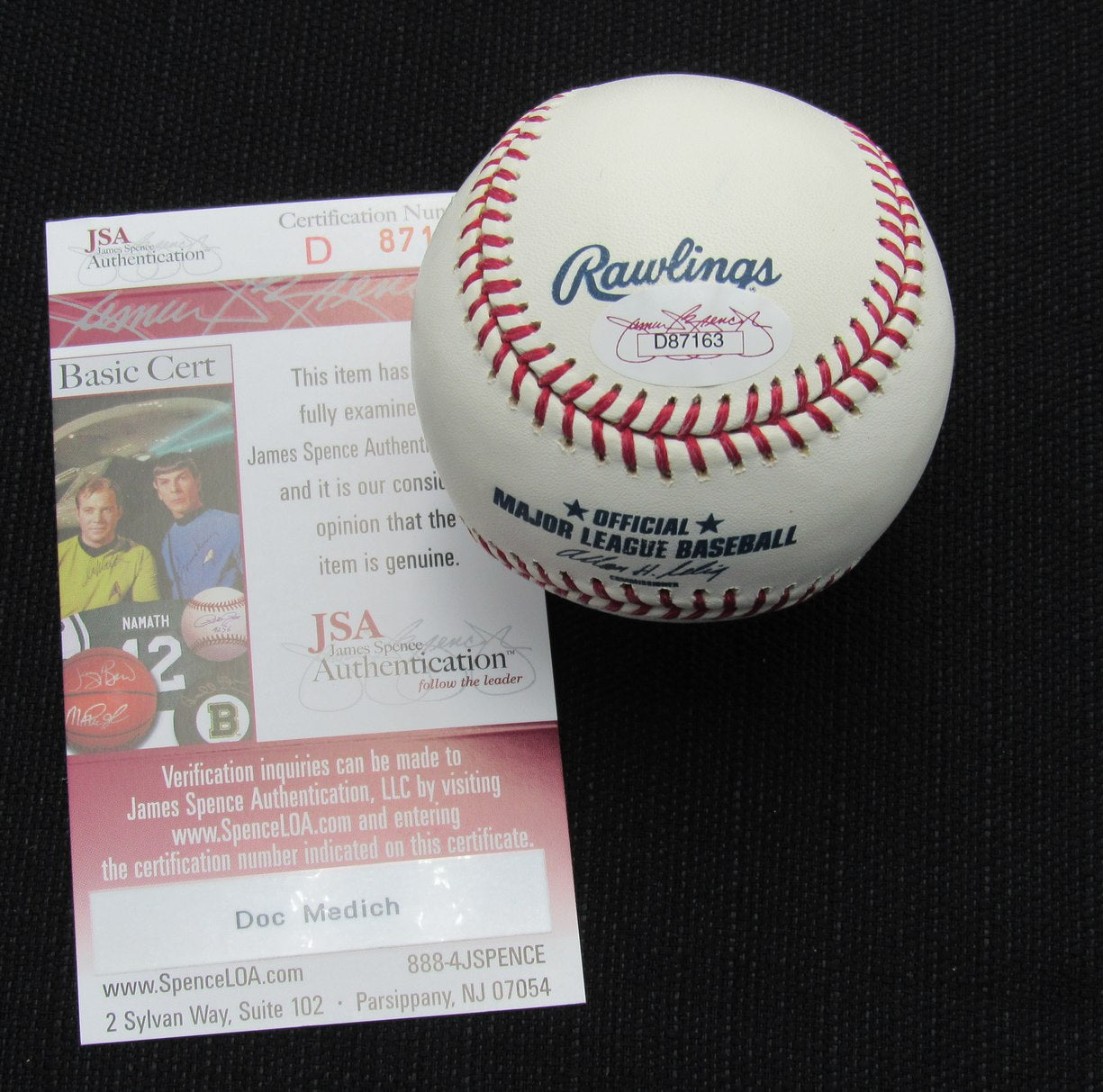 George "Doc" Medich Signed/Auto Yankees 100th OML Baseball JSA 186753