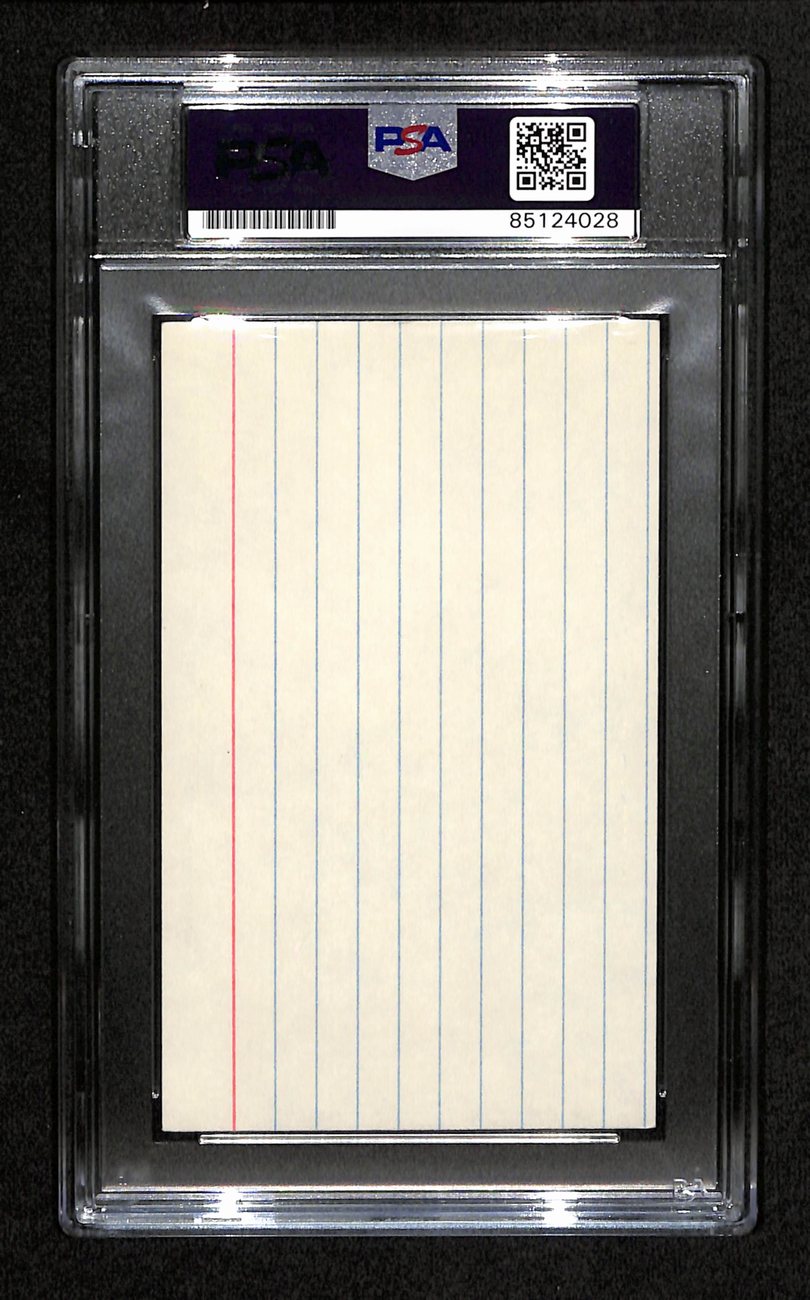 Denny Crum Signed 3x5 Index Card Louisville Basketball Coach PSA/DNA 185472