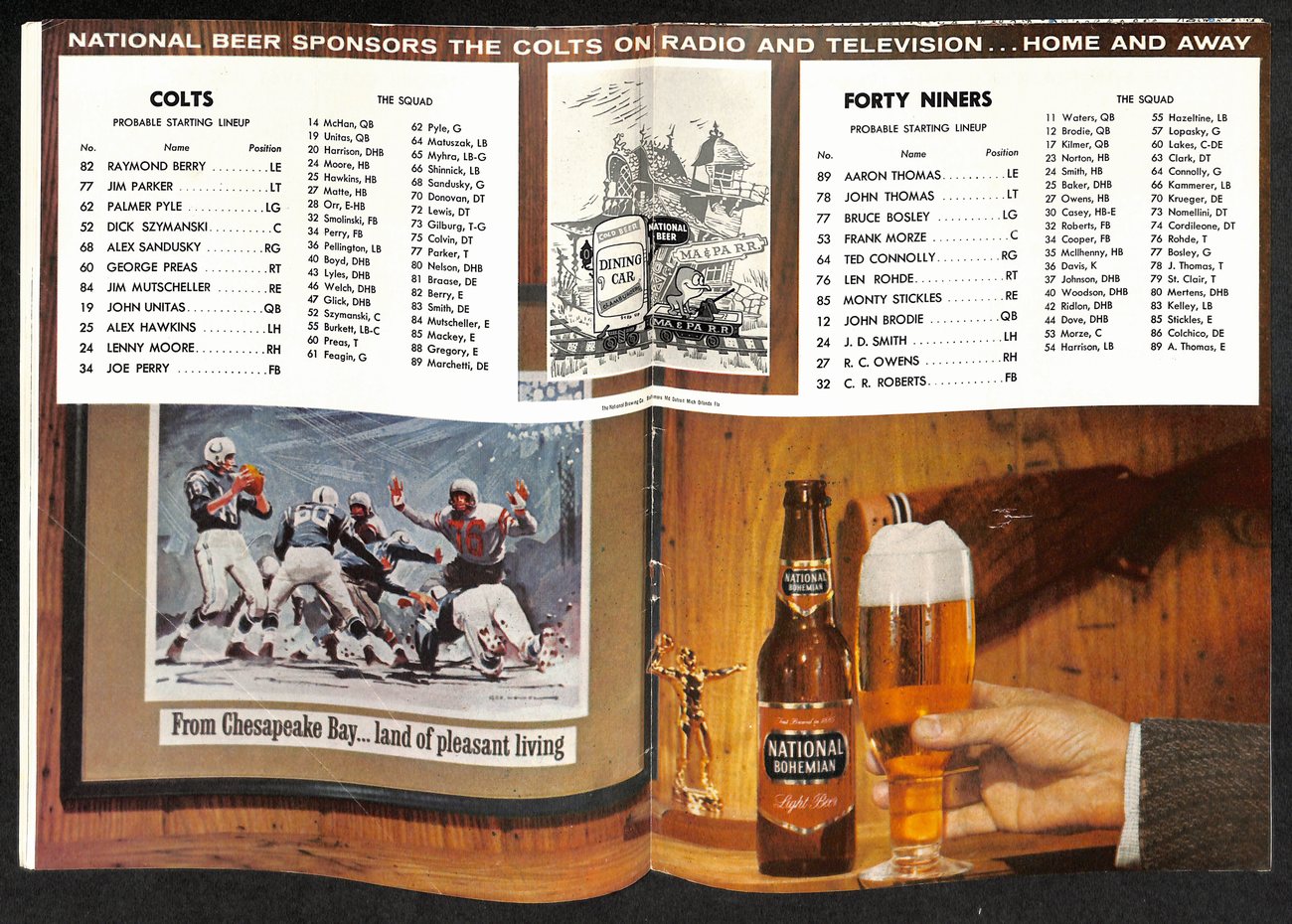 December 3, 1961 Football Program Baltimore Colts vs. San Francisco 49ers 189405