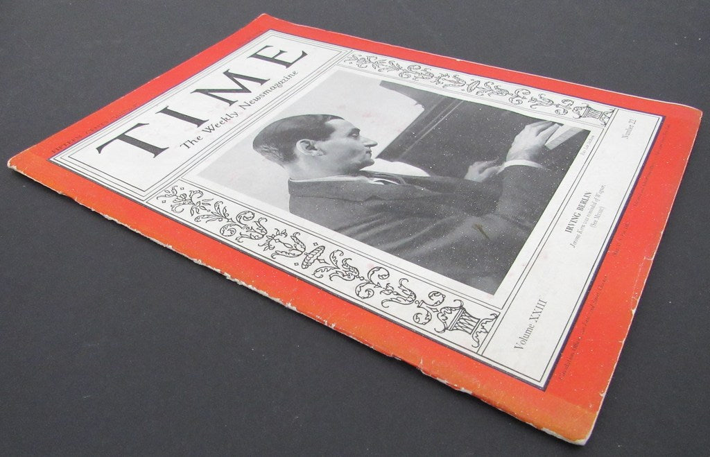 Time Magazine Vol XXIII No 22 May 28, 1934 Irving Berlin 183272