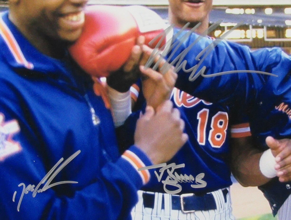Gooden/Darryl Strawberry/Mike Tyson Signed 16x20 Photo Mets Framed JSA 180512