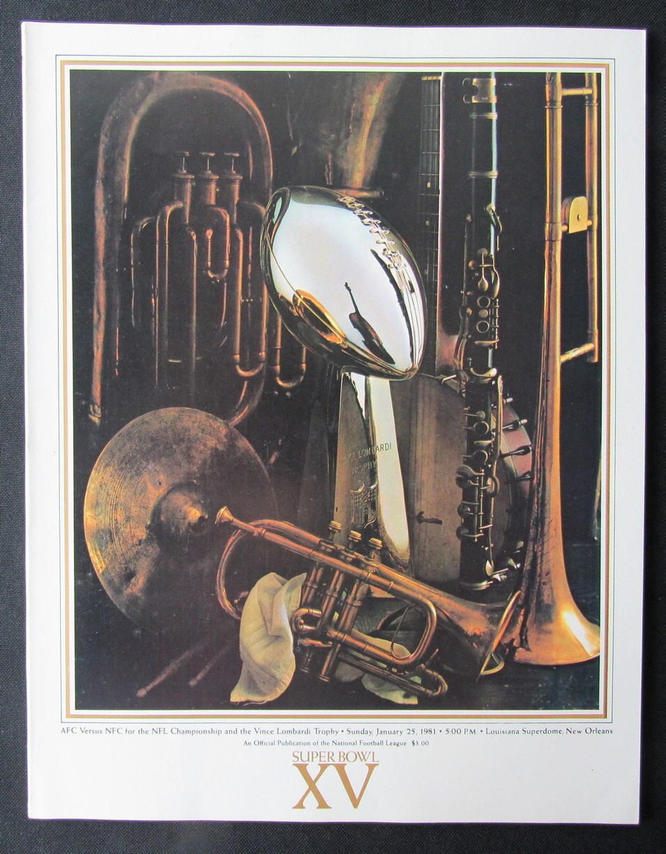 1981 Super Bowl XV Game Program Oakland Raiders vs. Philadelphia Eagles