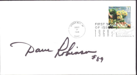 Dave Robinson HOF Signed 1997 FDC First Day Cover Green Bay Packers 151510