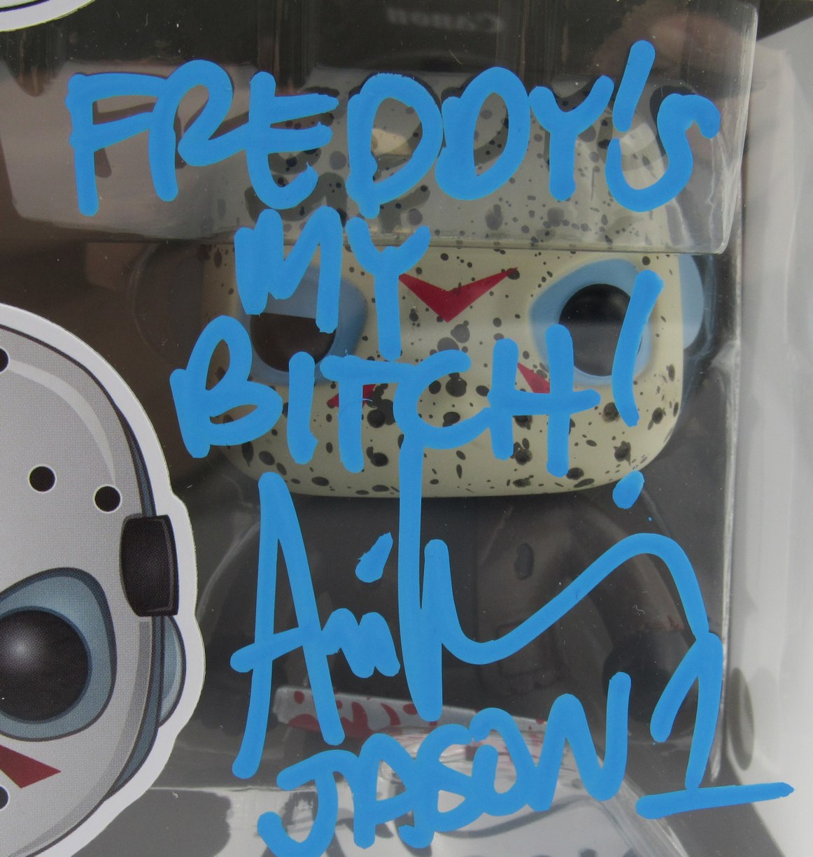 Ari Lehman Signed/Insc Funko Pop! #01 "Friday the 13th" Signed Blue JSA 190721