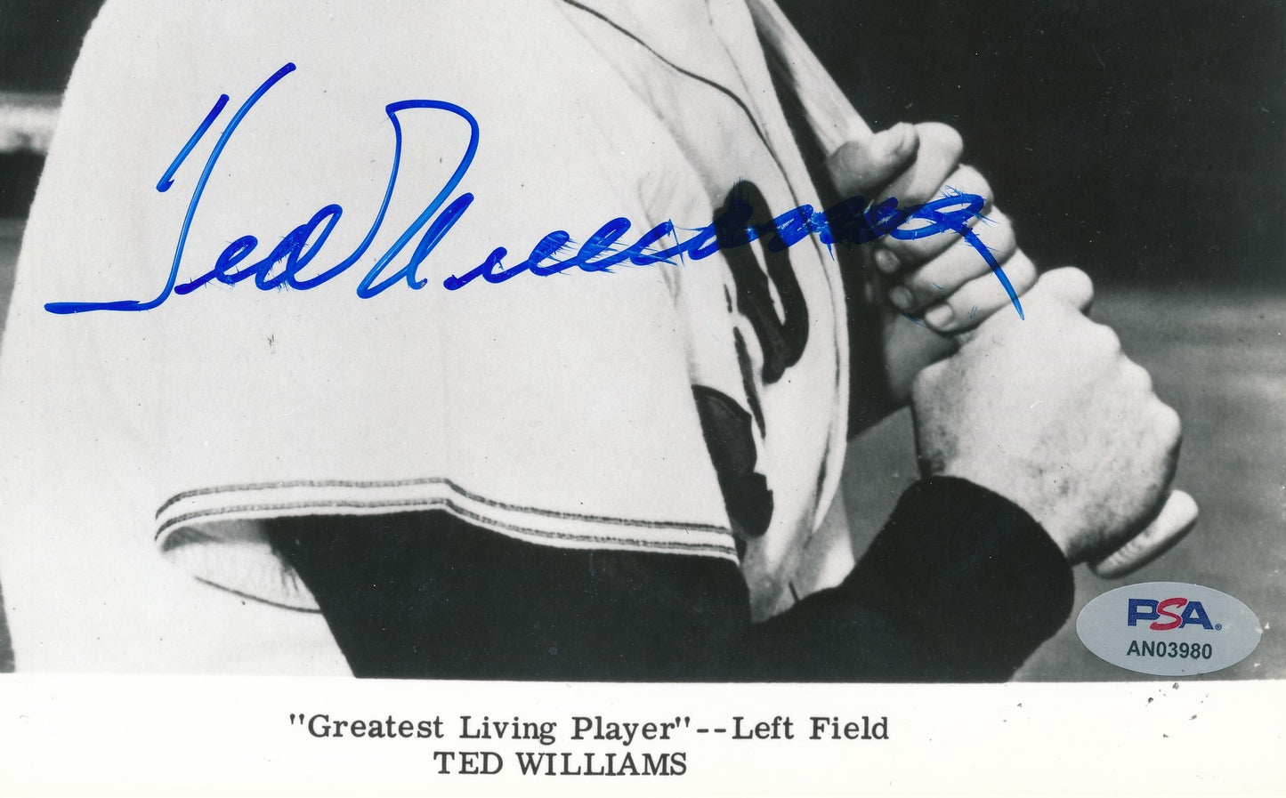 Ted Williams HOF Signed/Auto 8x10 B/W Photo Boston Red Sox PSA/DNA 191860