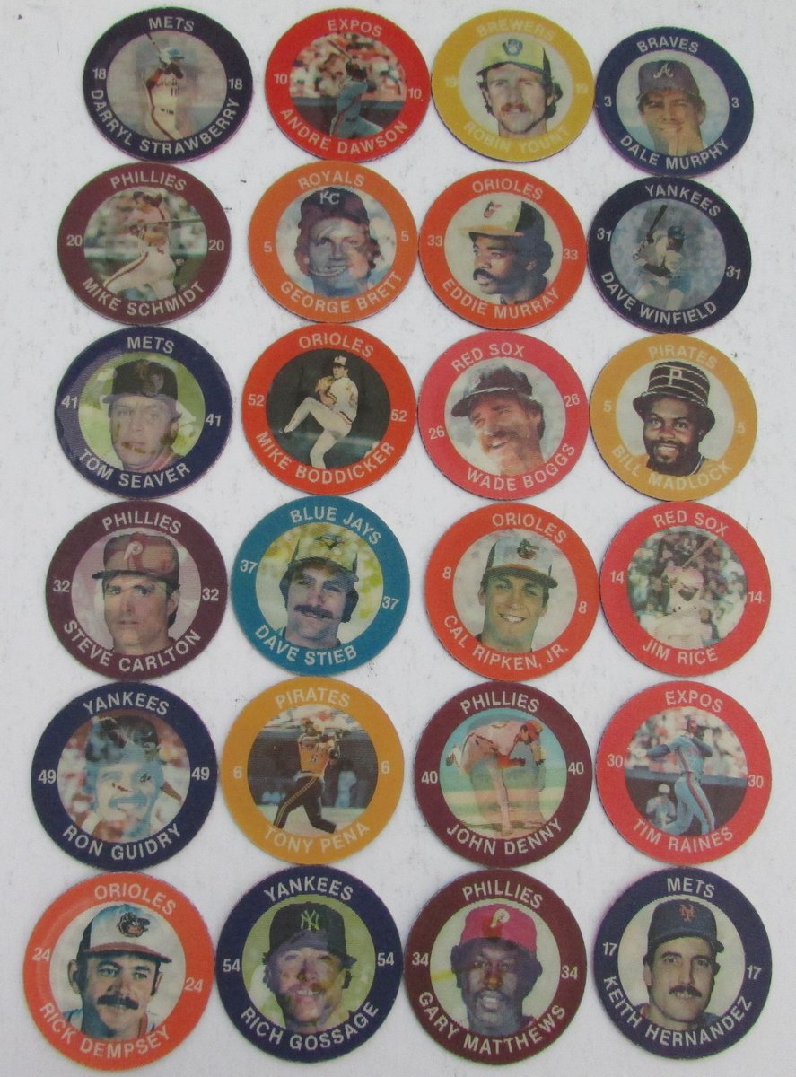 1984 7-11 Slurpee Disc East Set of 24.Ripken Murphy Brett Schmidt Boggs 146661